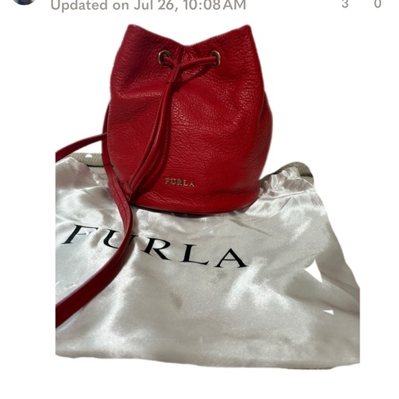 Furla Red Crossbody Leather Bag - Picture 1 of 12